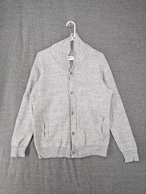 Goodfellow & Co Light Gray Shawl Collar Button Cardigan